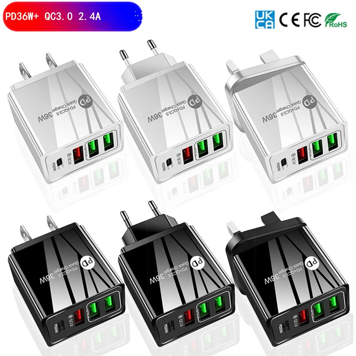 Portable 3USB+PD Wall Charger 5