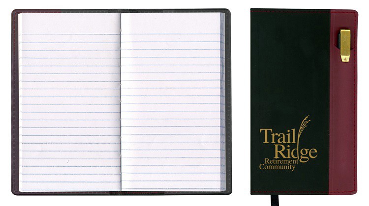 Lafayette Series Soft Cover 2 Tone Vinyl Tally Book W/ Clear Pen 2