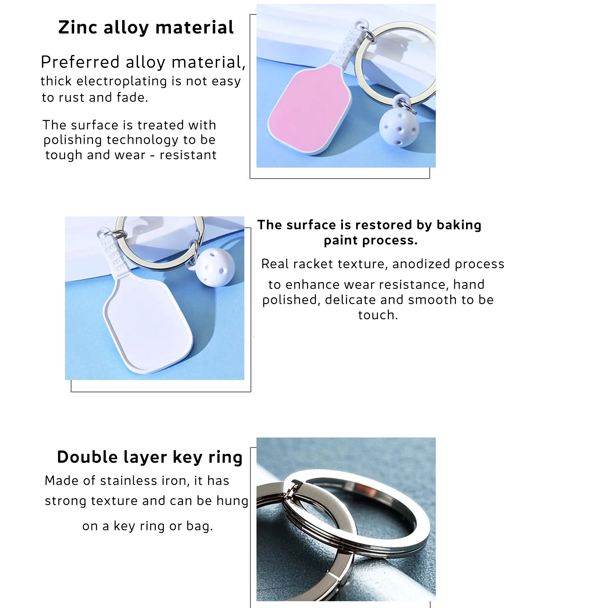 Pickleball Fan Keychain 5