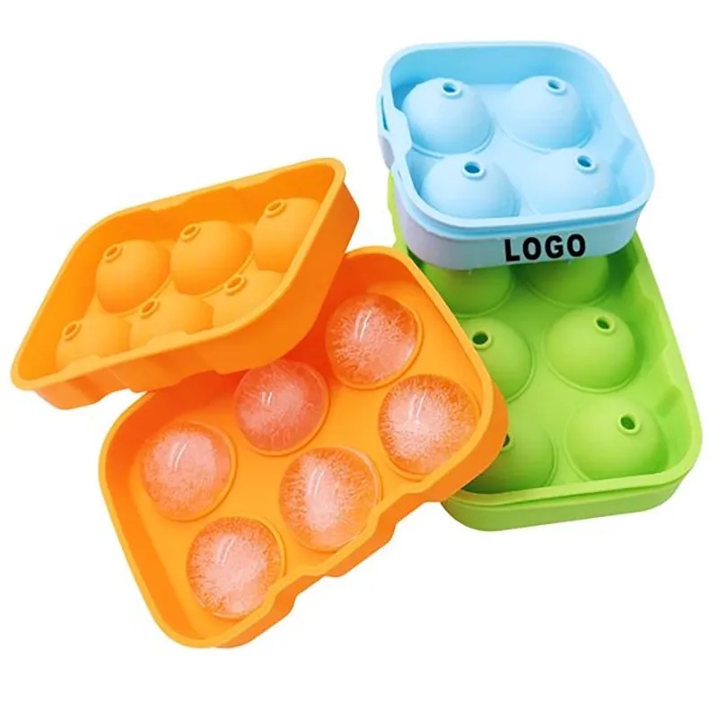 4 Silicone Ice Cube Sphere Molds 2