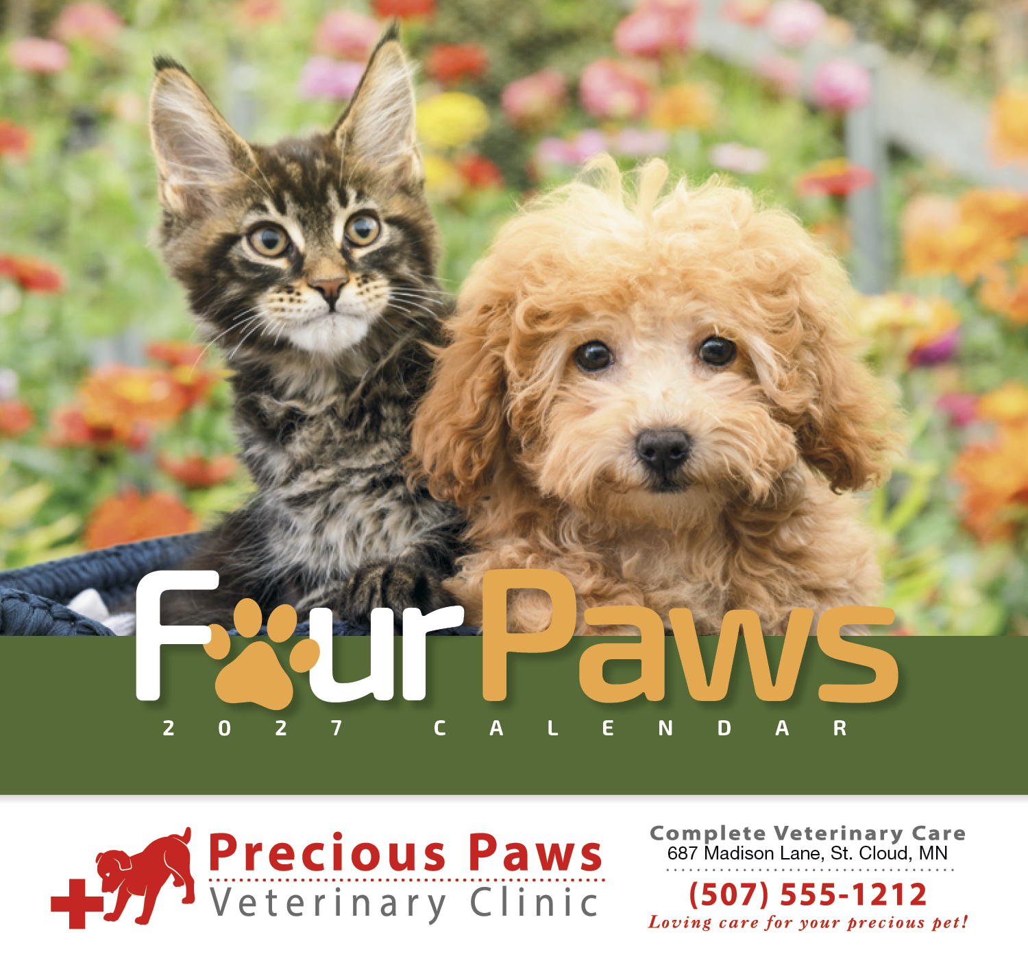 HotLine® Products Four Paws Appointment Calendar - Stapled 26