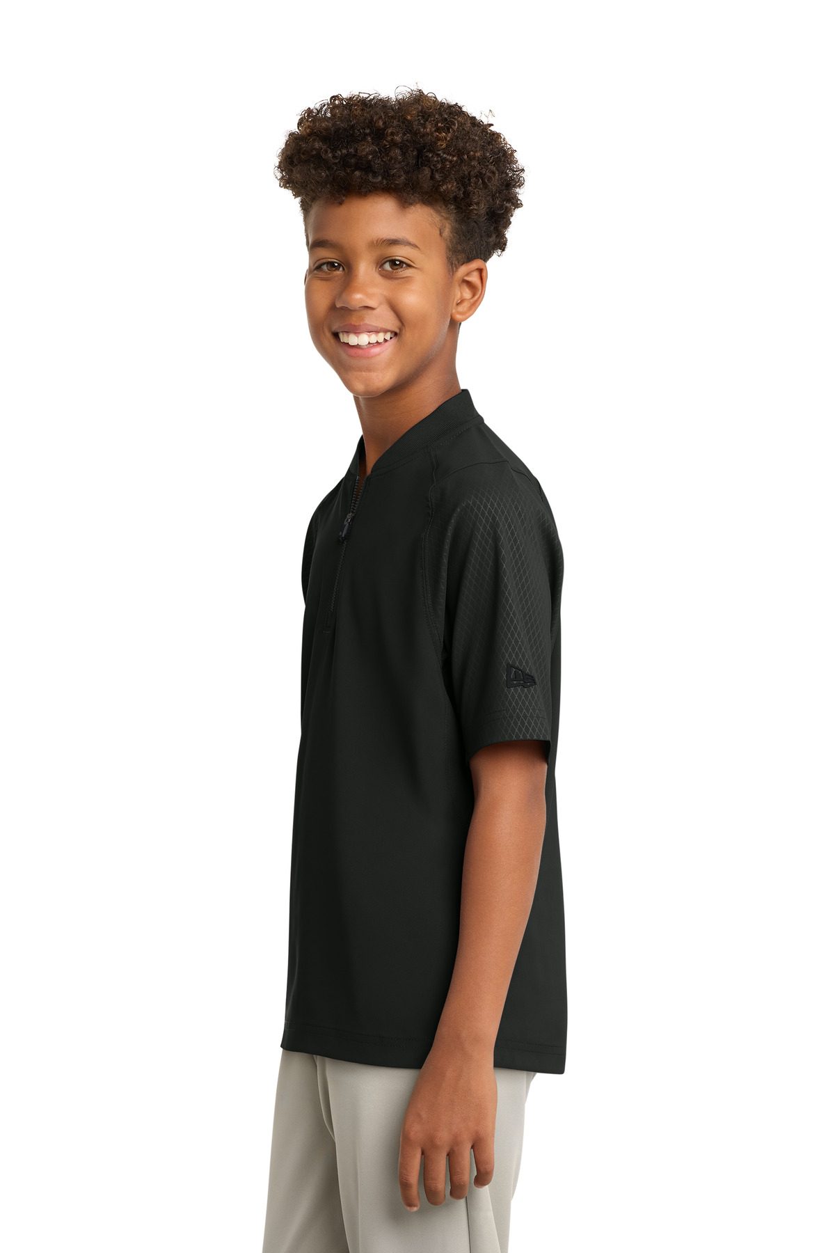 New Era Youth Cage Short Sleeve 1/4-Zip Jacket. YNEA600 22