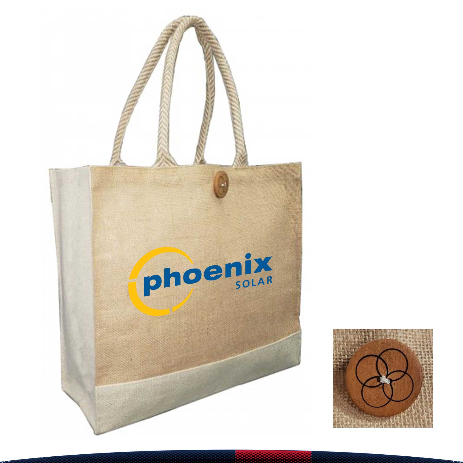 Inkay Laminated Jute Tote Bag, custom tote bag with logo imprint 3
