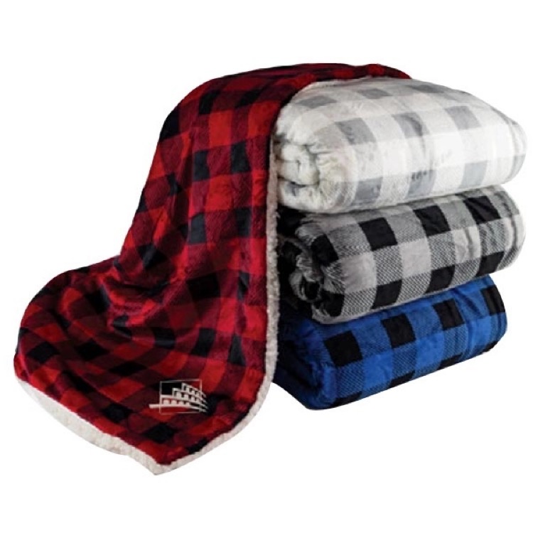 Lux Plaid Sherpa Blanket