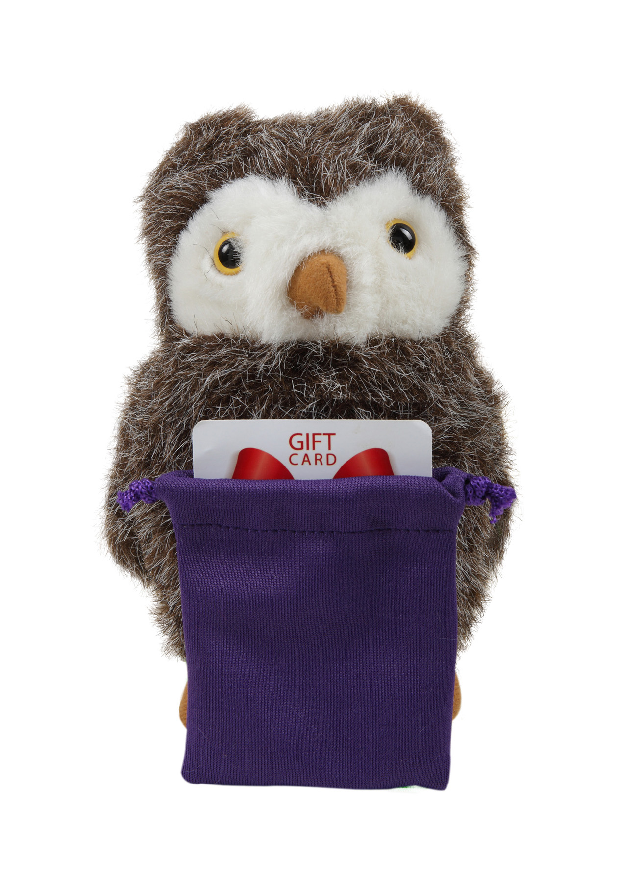 soft plush Owl with gift card sack