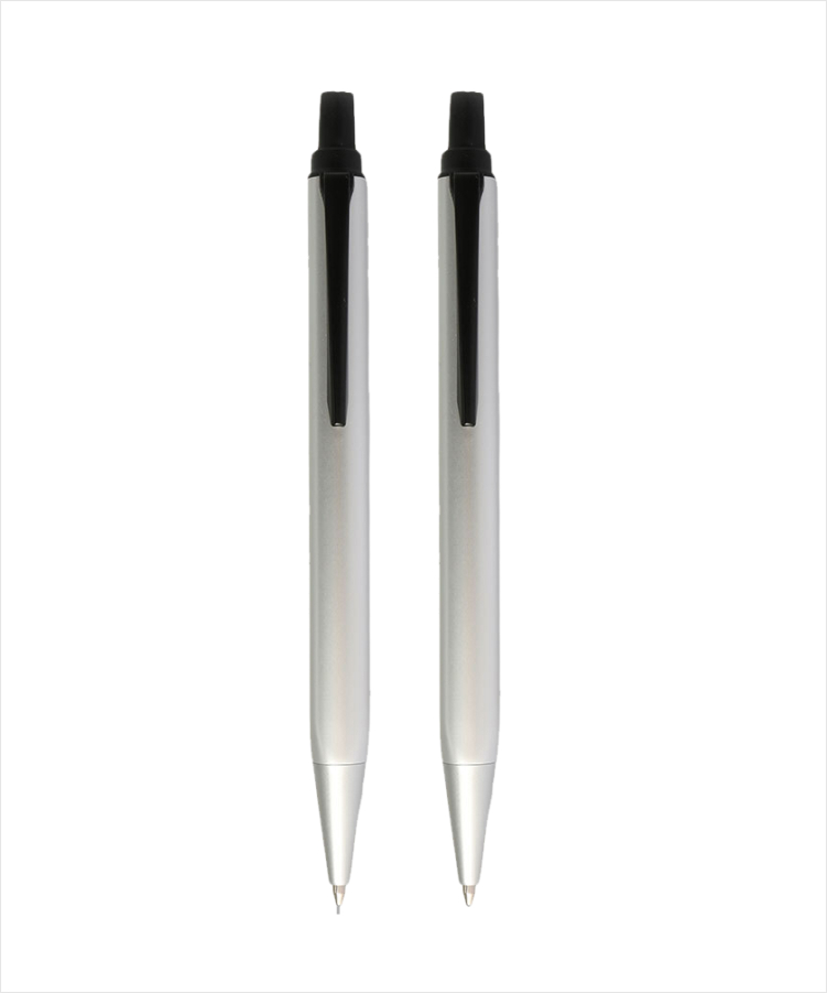Union Printed - Triangle Metal Barrel Pen & Pencil Set in Box 3