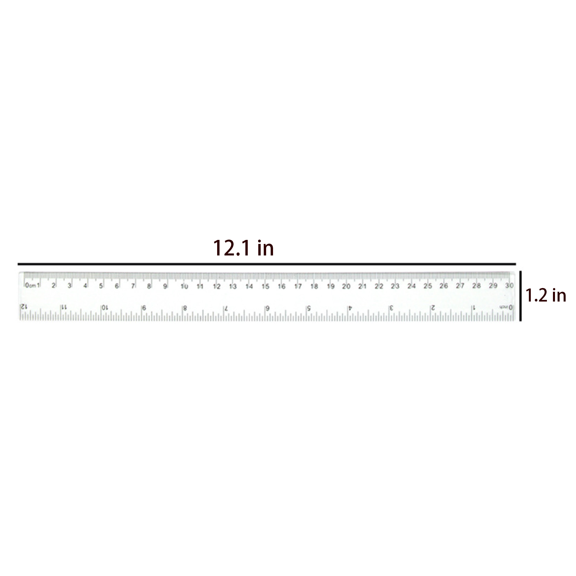 11.8" Transparent Ruler 2