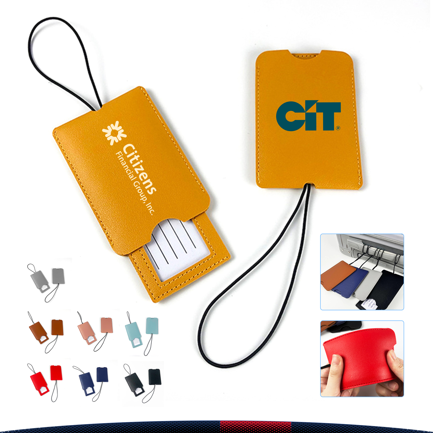 Double Layer PU Luggage Tag 7
