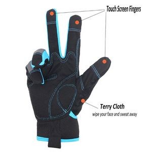 Microfiber Foam Padded Palm Touch Screen Safety Work Gloves 1