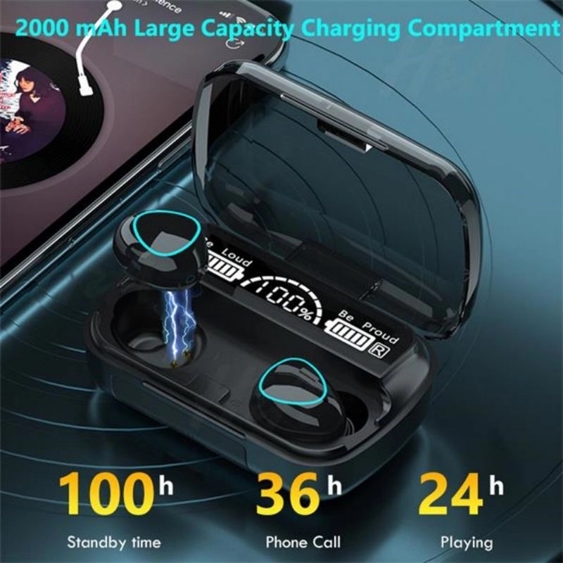 Wireless Bluetooth Earbuds Power Bank 12