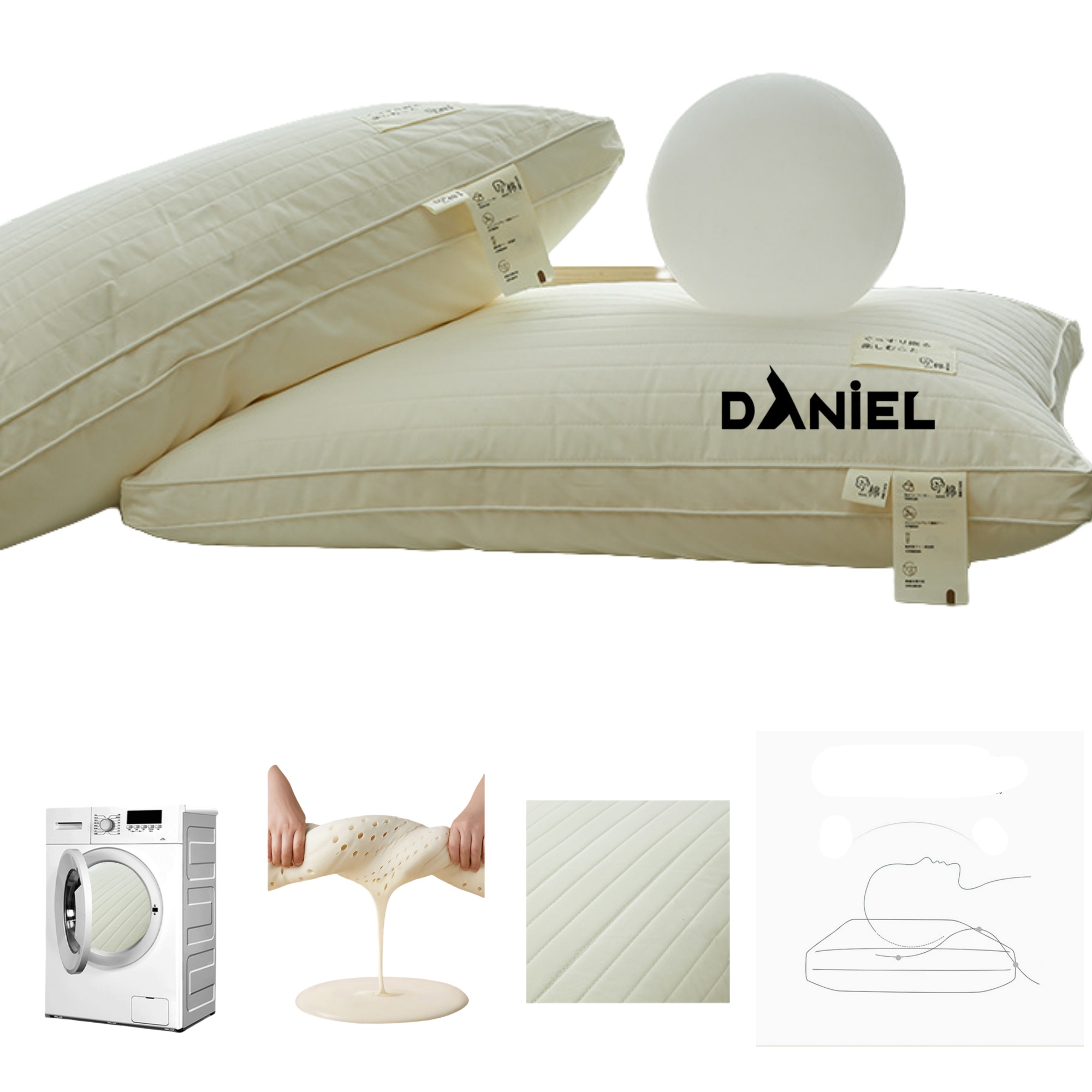 Premium Silk Cotton Pillow Core With Feather Touch 2