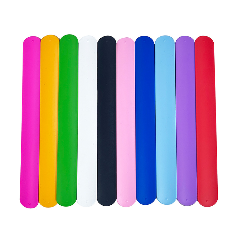 Solid Color Clap Bracelet Silicone Durable Kid's Pat Ring 4