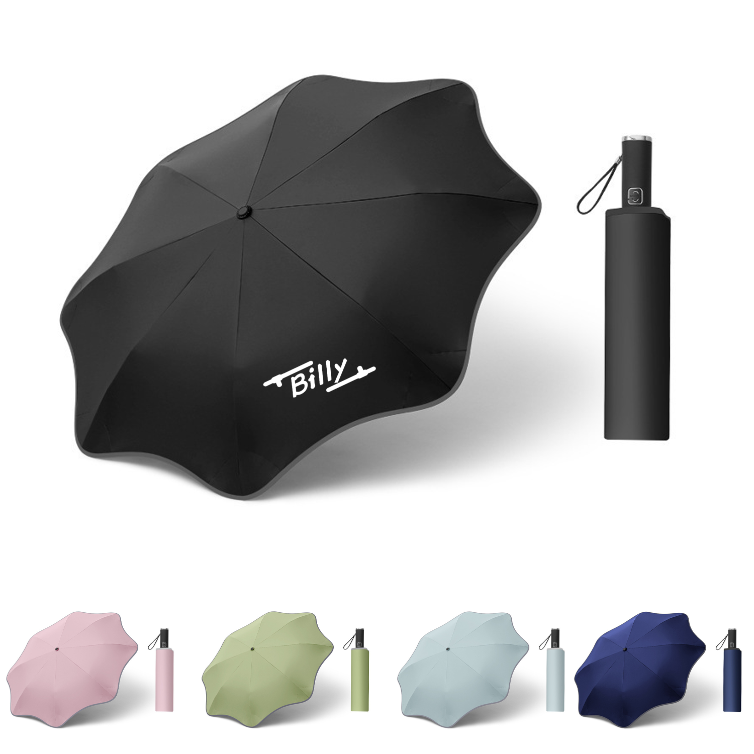 Travel Automatic Round Corner Compact Umbrella 10
