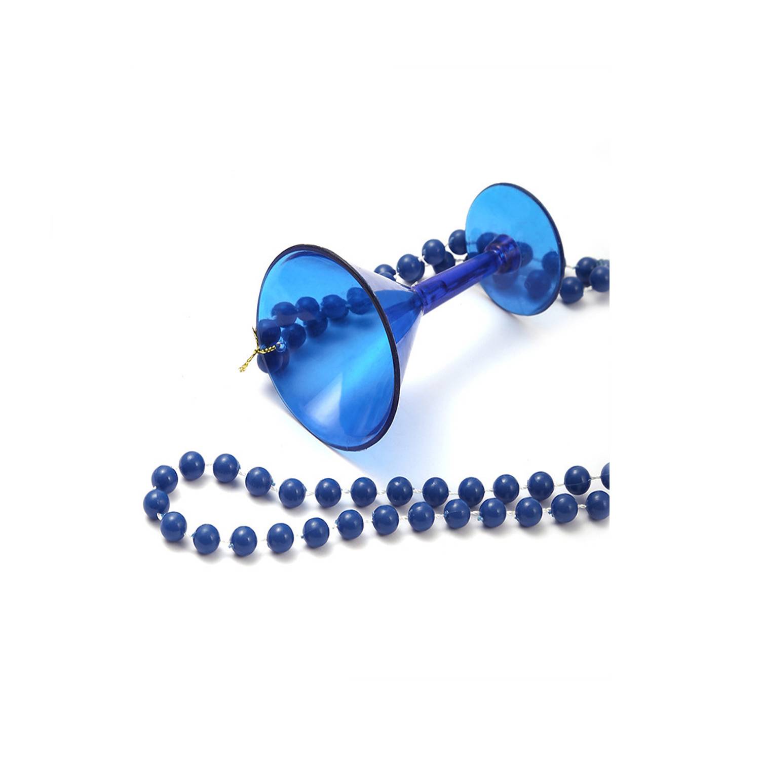 Fashion Plastic Goblet Shot Glass With Bead Necklace 6