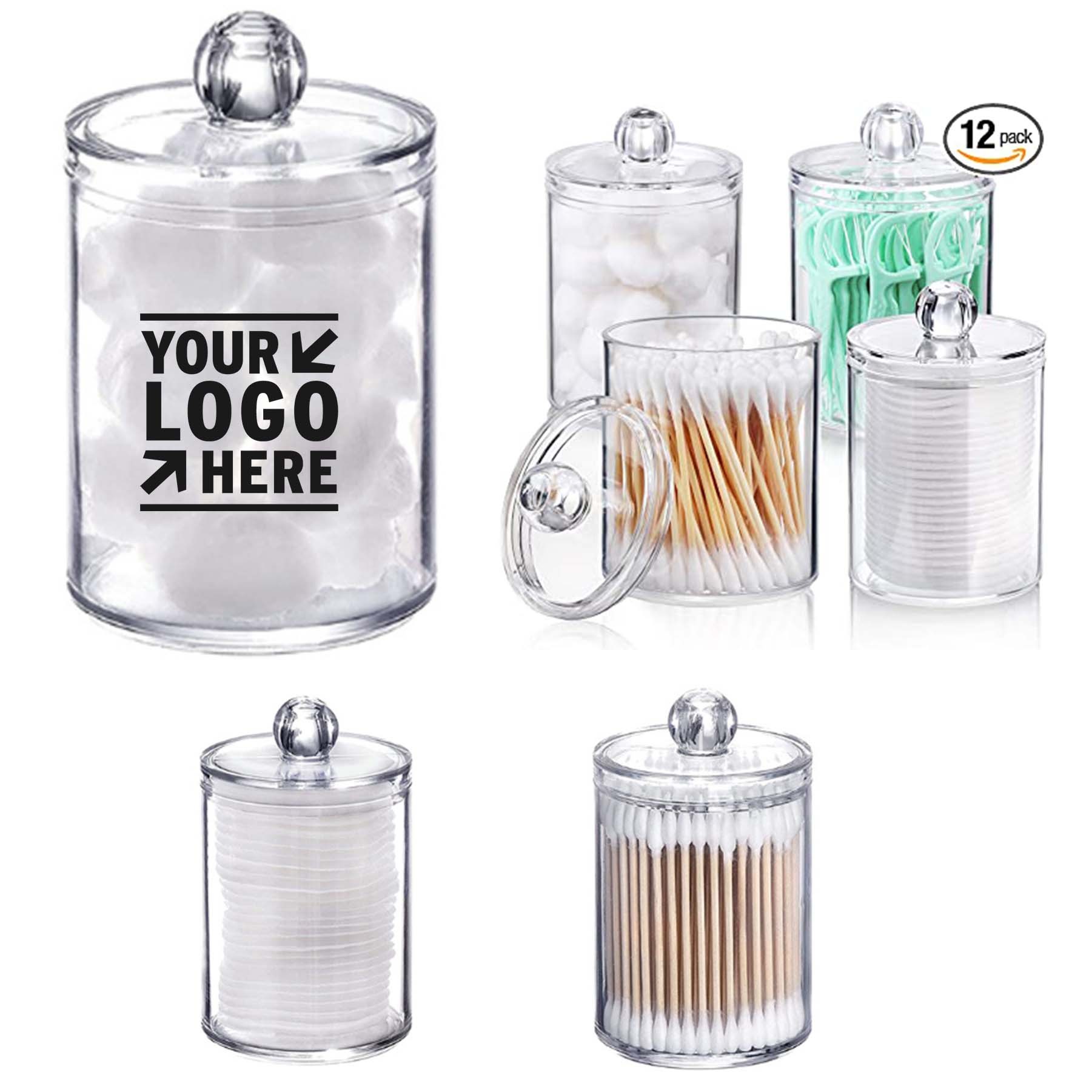 4 Pack Qtip Holder Dispenser for Cotton Ball 2