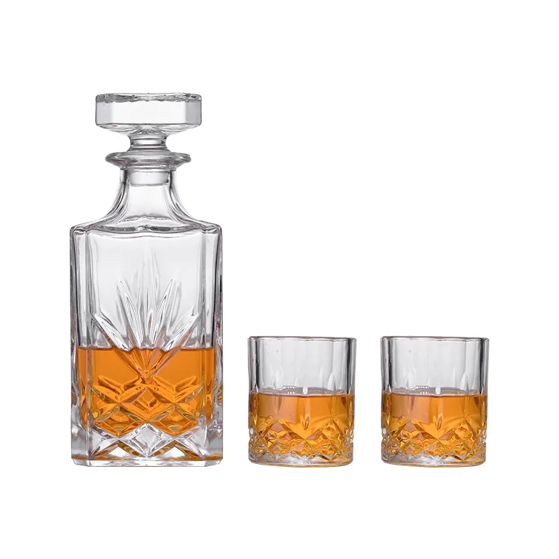 Whiskey Wine Glass Bottle Set 3