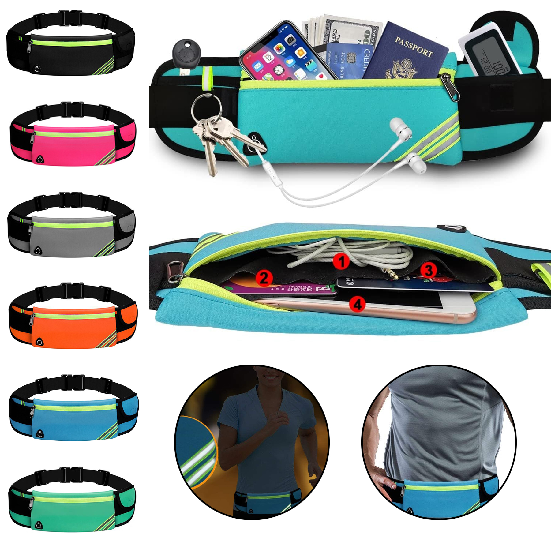 Running Belt Waist Pack Bag 1