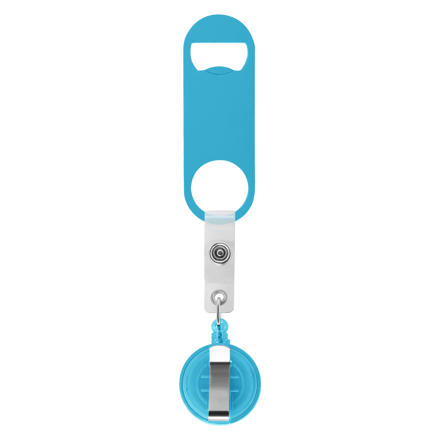 Bottle Opener With Retractable Round Clip 17
