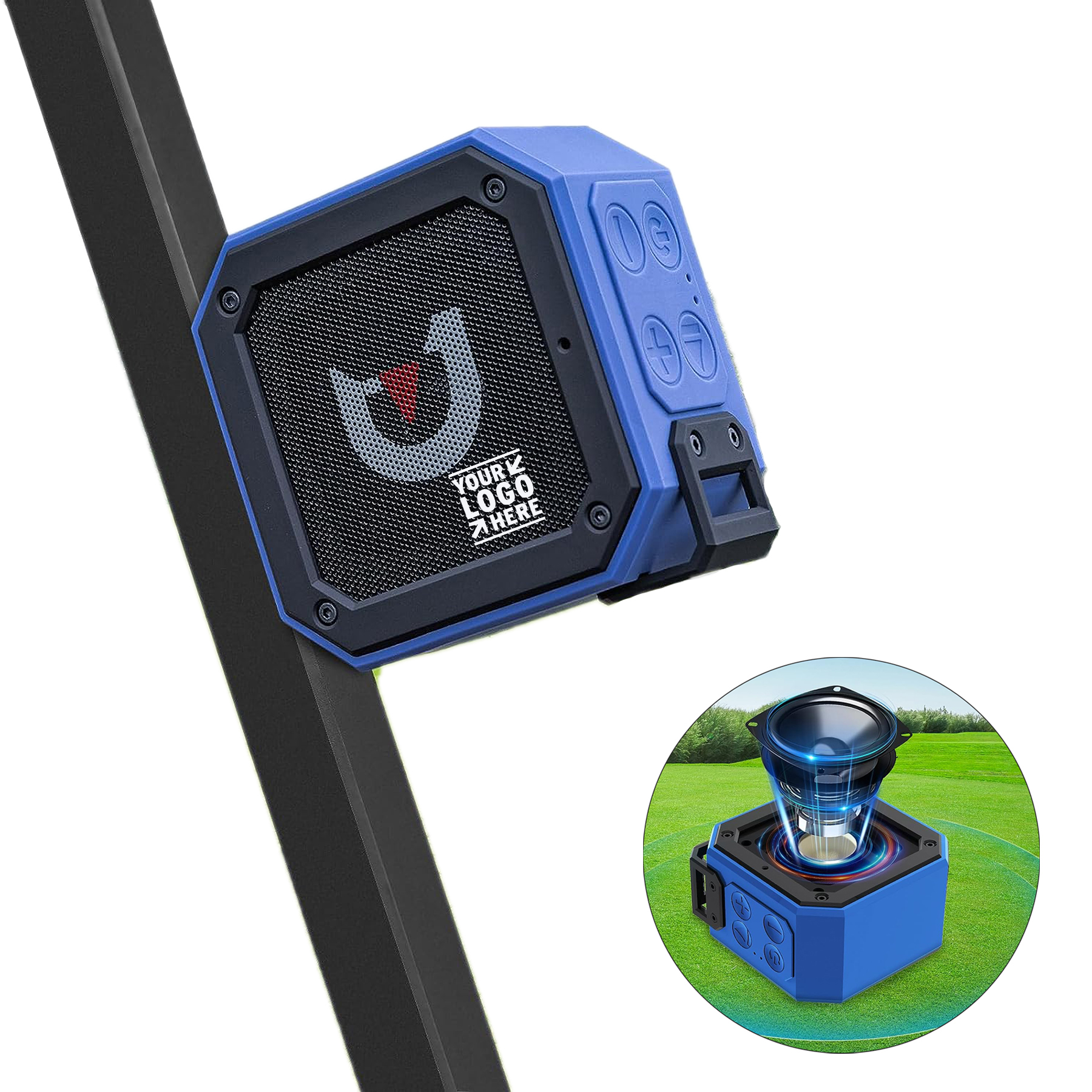 Golf Cart Magnetic Portable Wireless Loud Stereo Sound Waterproof IPX7 20 Hours Play Bluetooth Spea 2