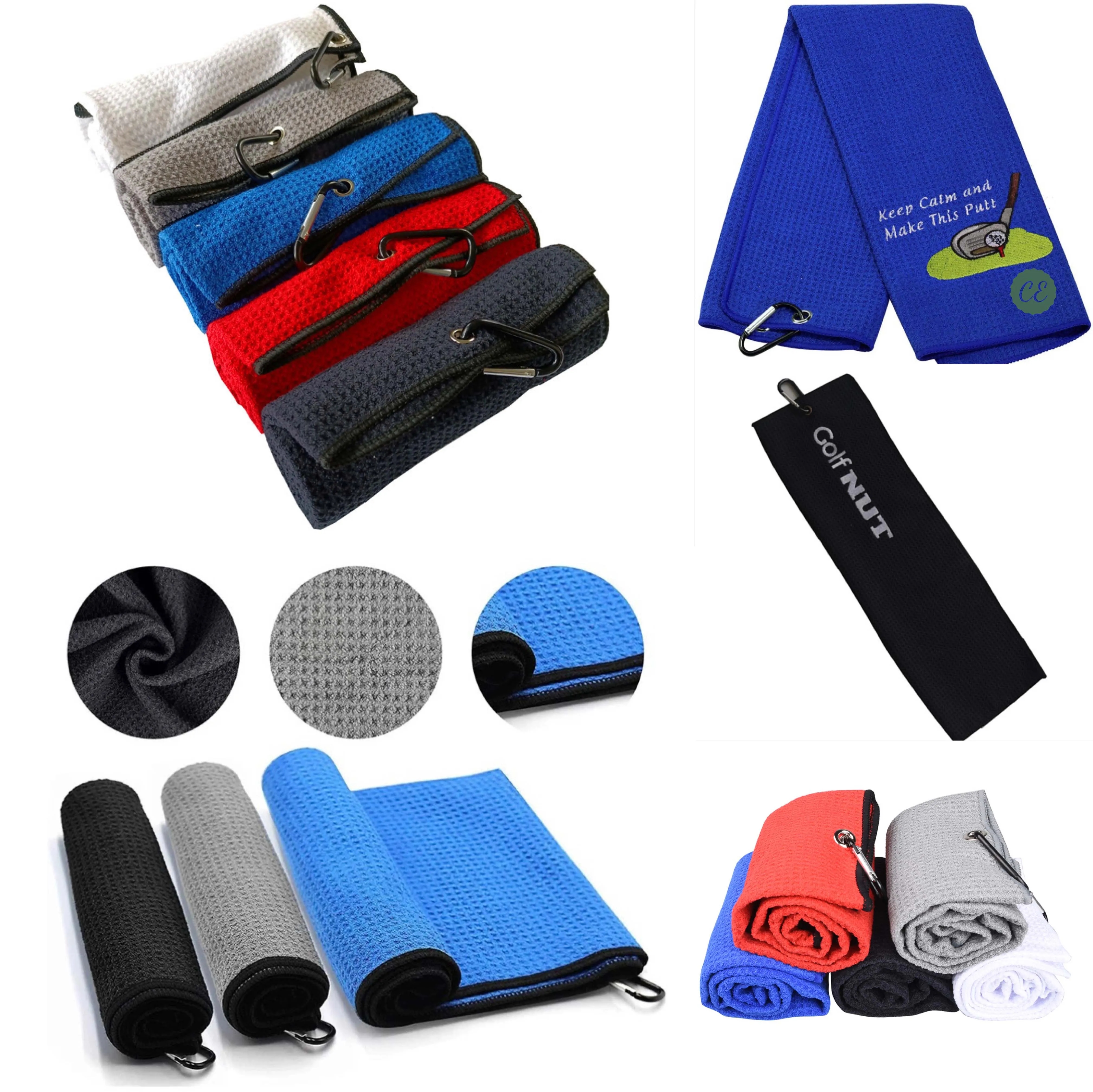Microfiber Waffle Pattern Golf Towels 2