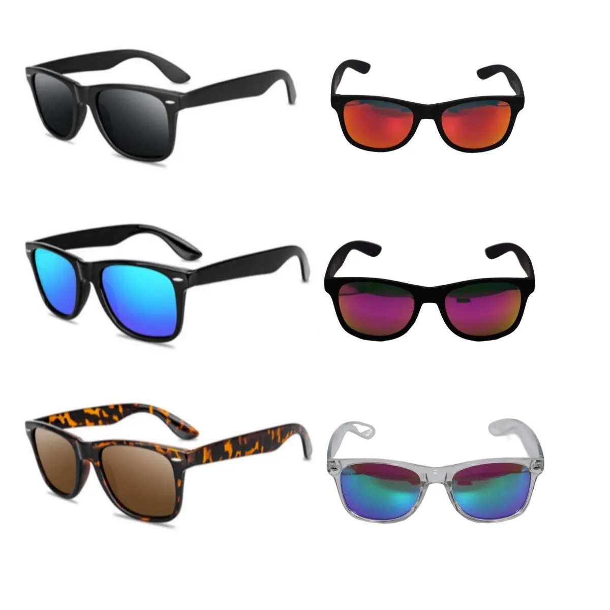 Ocean Beach Hiker Unisex Glitter Mirror Sunglasses 4