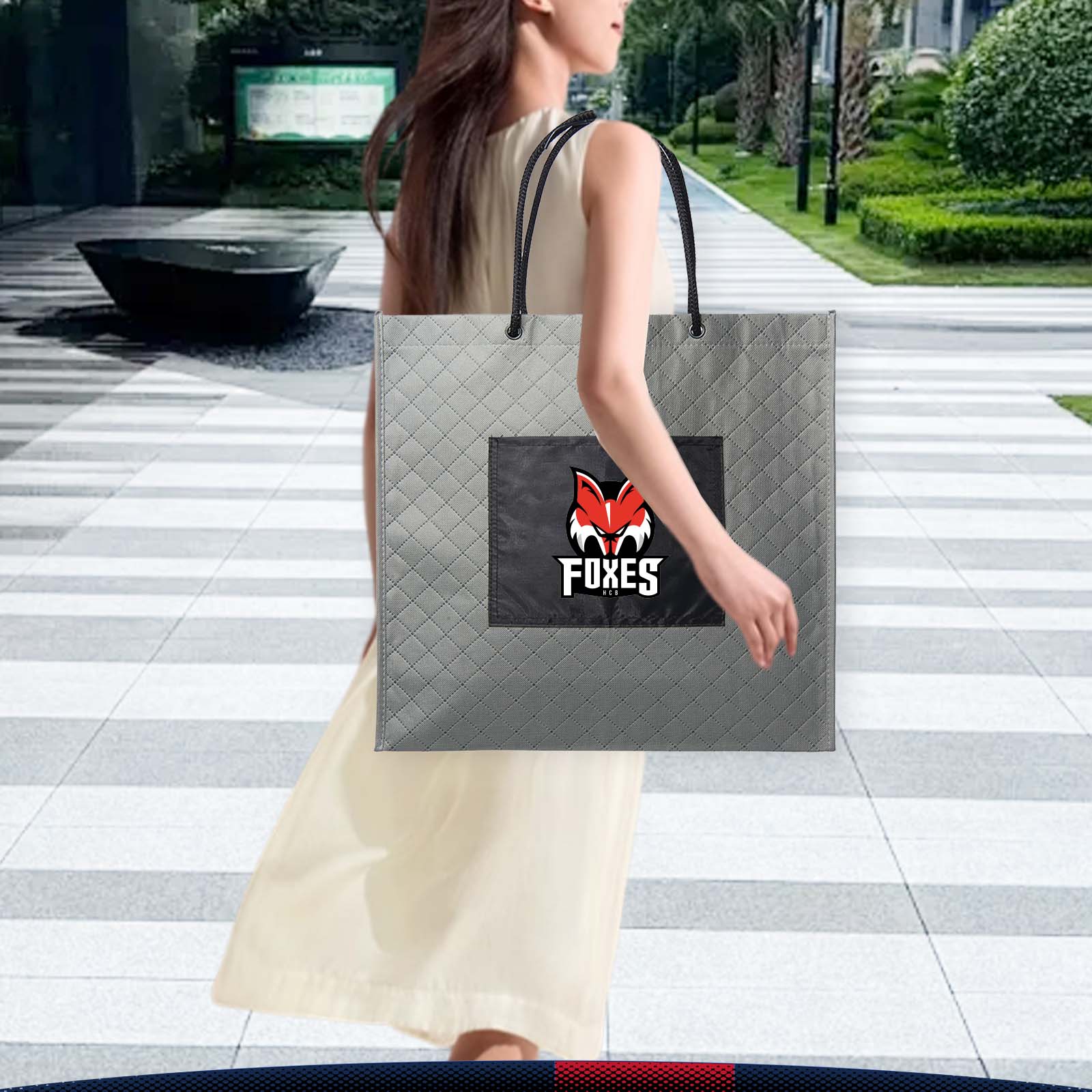 Elaine Cross Woven Shopping Bag 2
