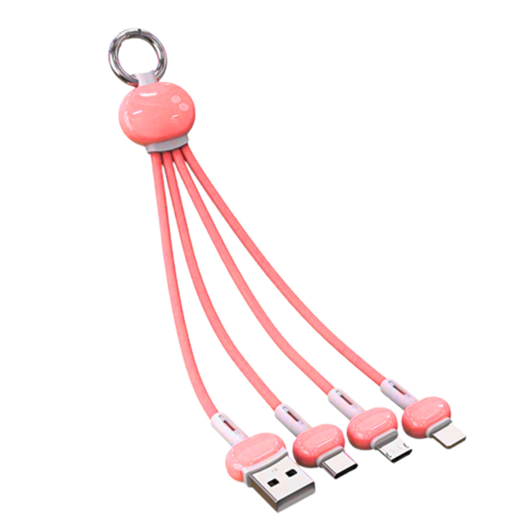 5.9 Inch 4 In 1 Charging Cable Keychain 3