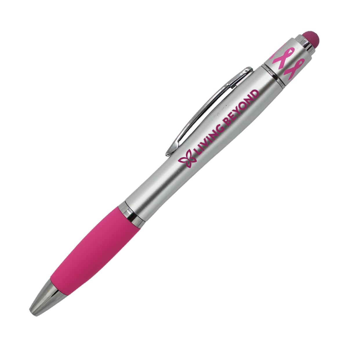 Ribbon Spin Top Pen with Stylus 3