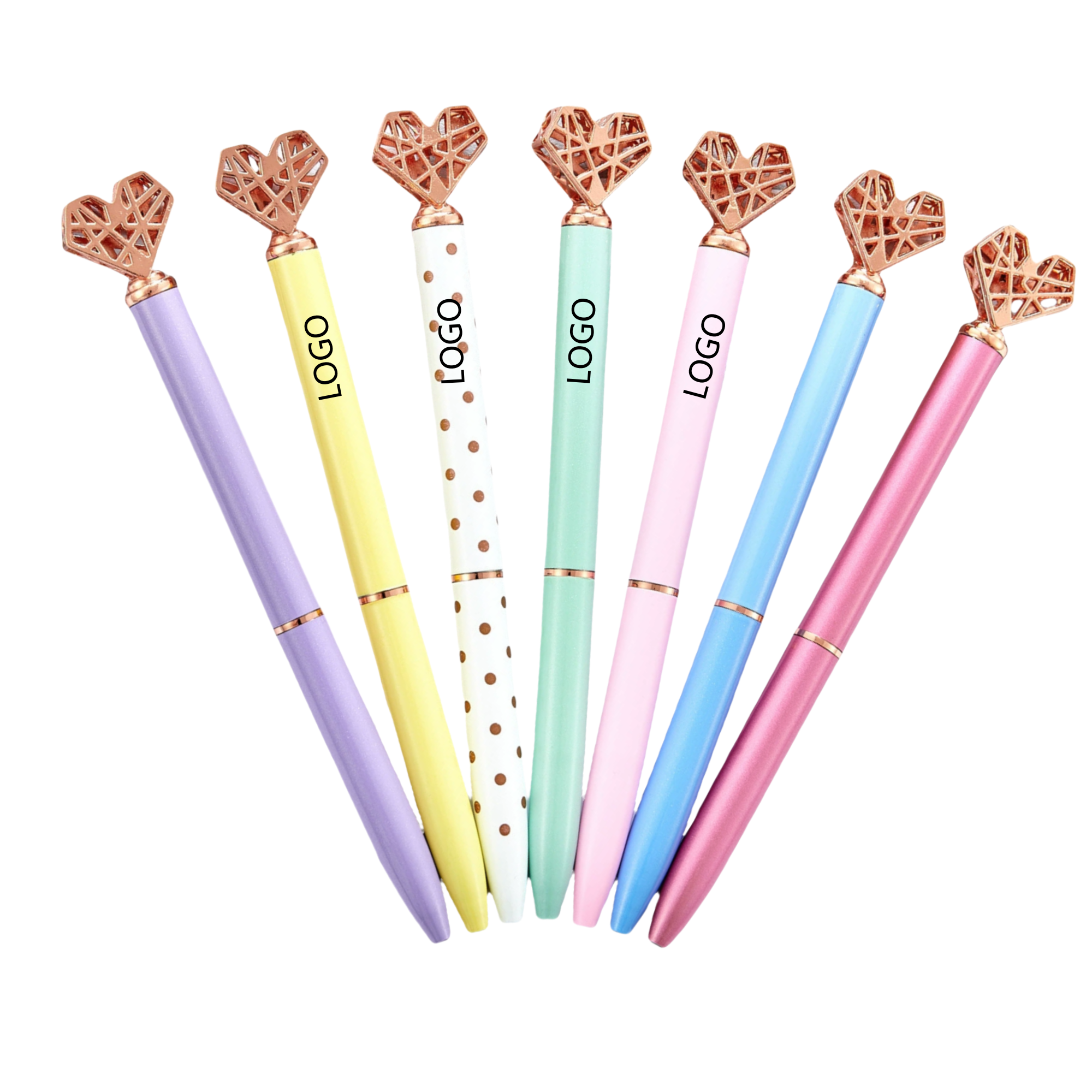 Heart-shaped custom metal ballpoint pen 2