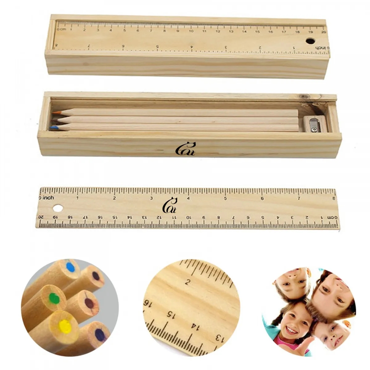 12Piece Color Pencil And Ruler Set In Box 1