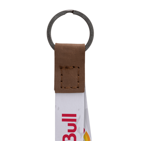 Dye Sublimated Keychain with Leather Accent 8