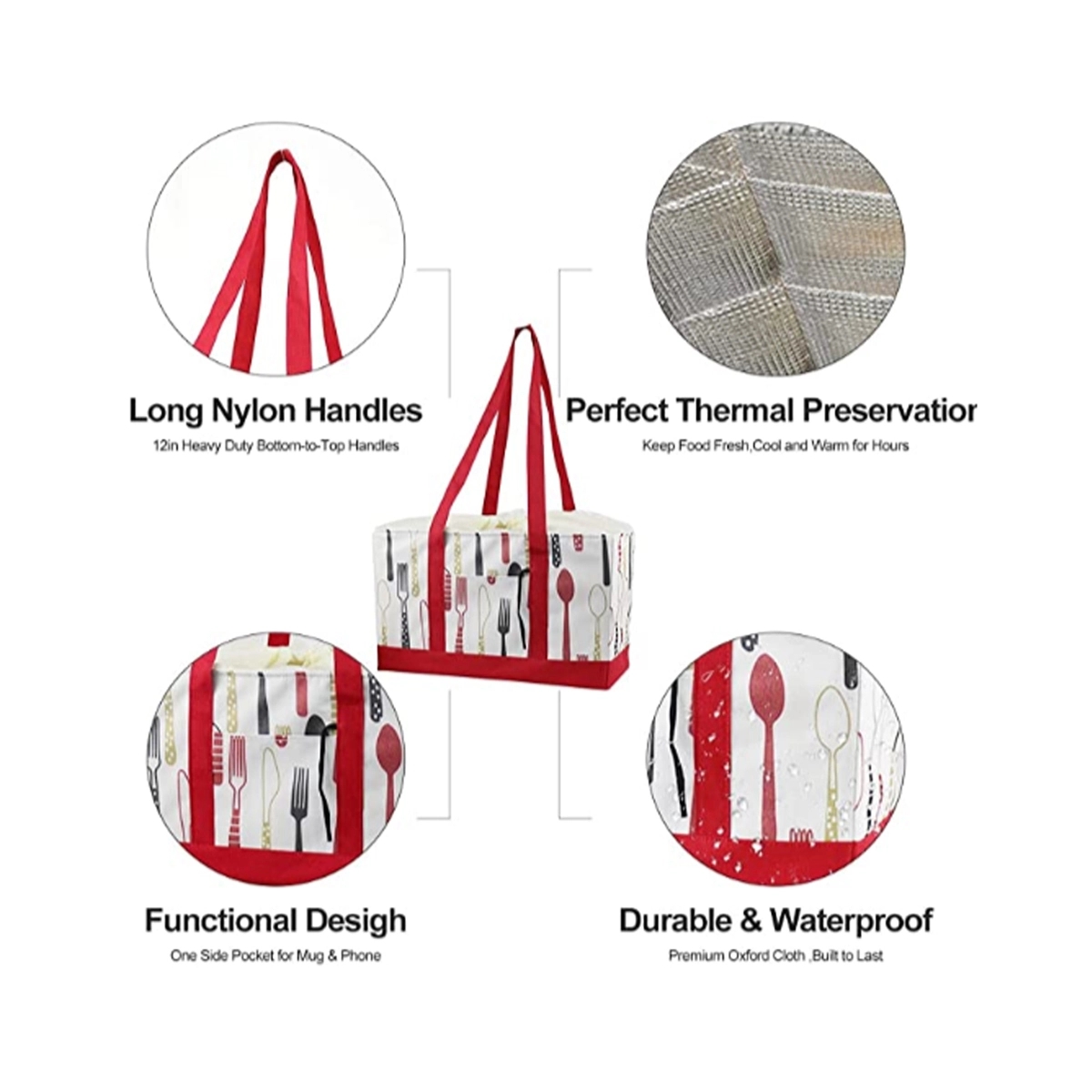 Insulated Foldable Large Utility Tote Bag 4