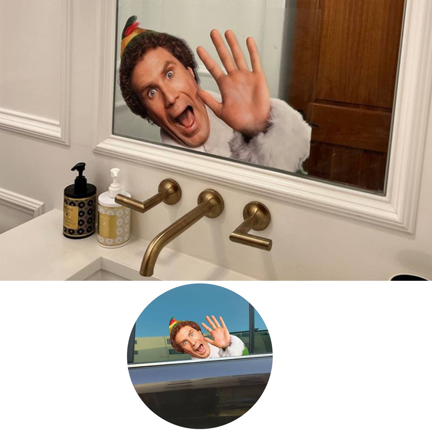 Customized Funny Christmas Window Sticker 2
