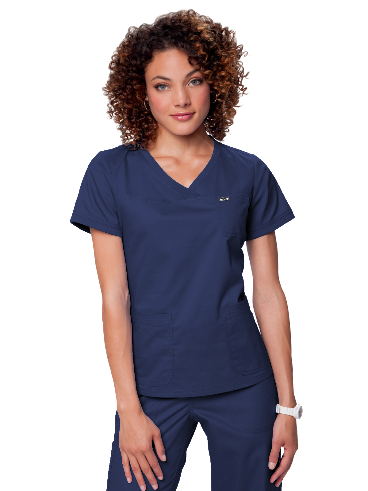 koi - Classics - Women's Three-Pocket Soft Rib Trim V-Neck Nicole Top 26