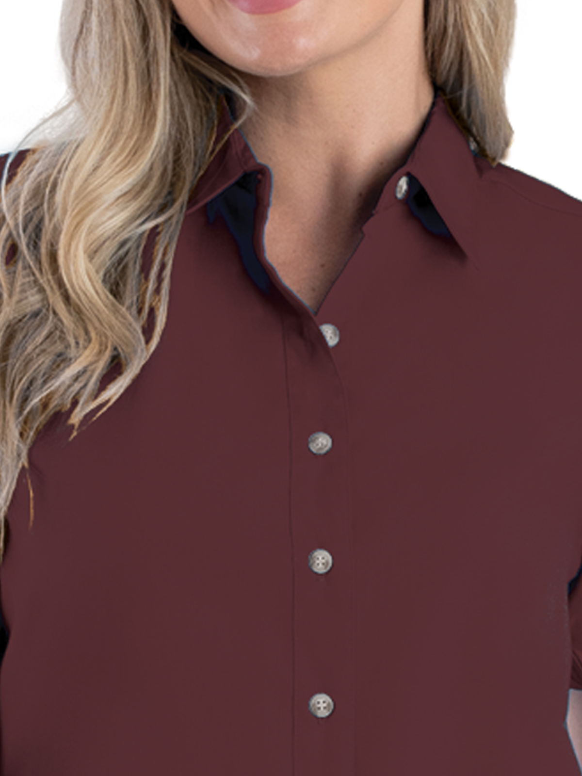 Blue Generation - Women's Pocketless Short Sleeve Superblend Poplin Shirt 31