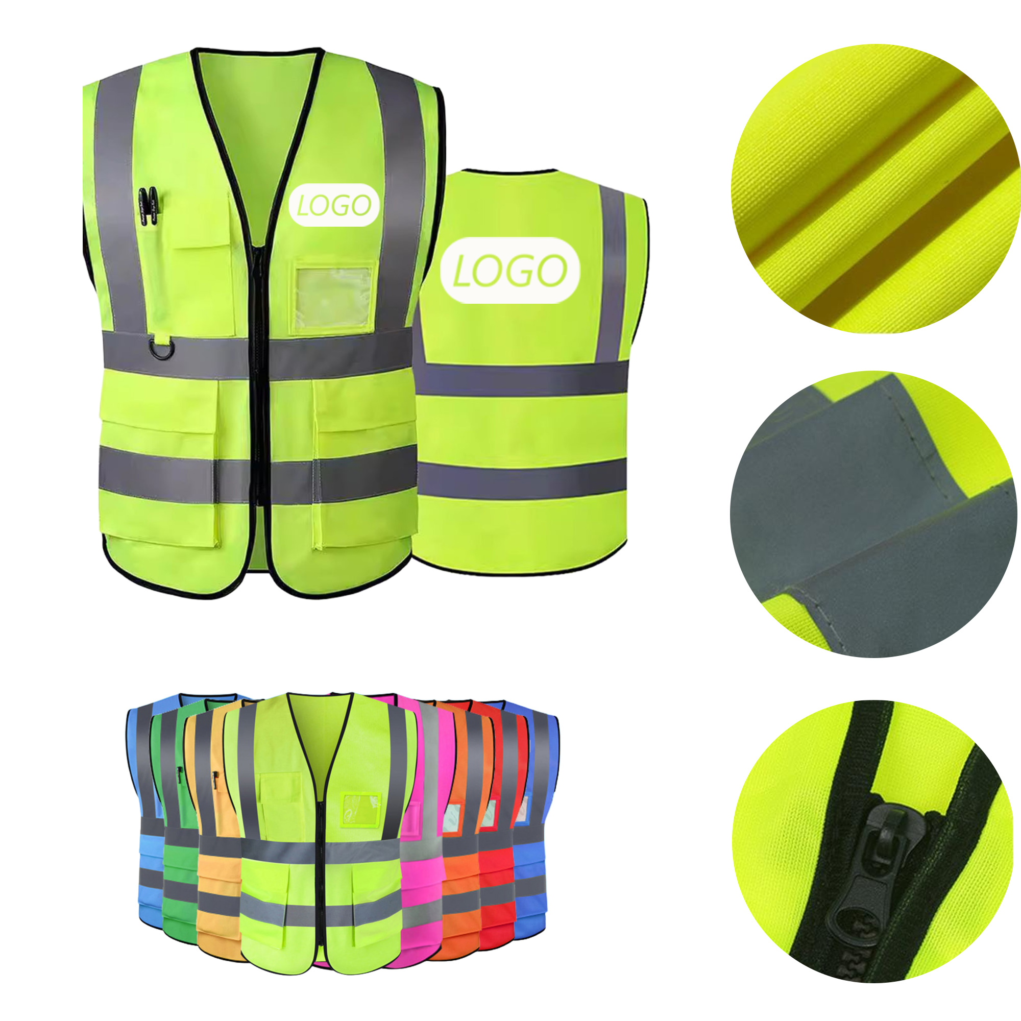 Protective Vest with Reflective Strips MOQ 50 2