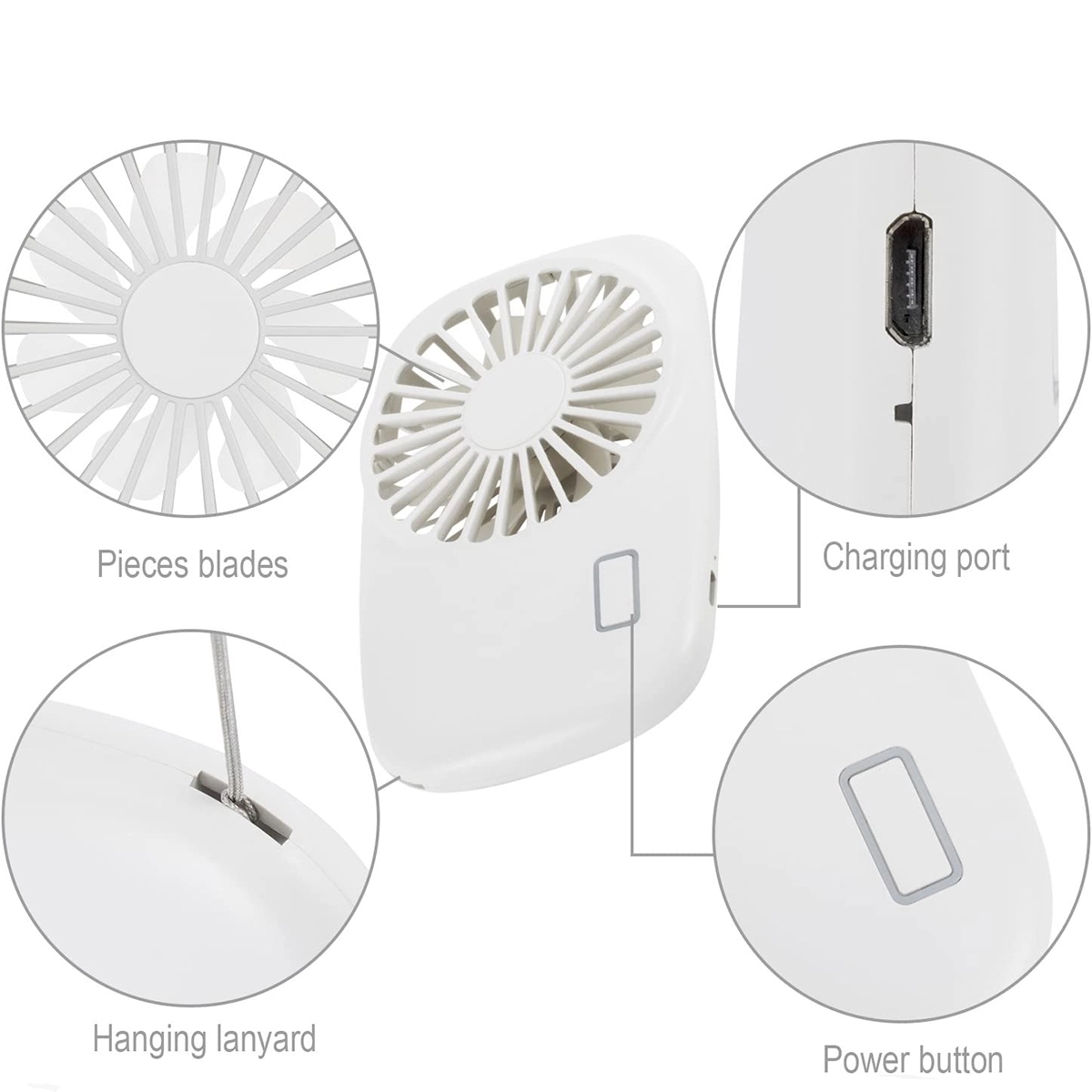 800 Mah Mini Portable Usb Rechargeable Handheld Fan 4