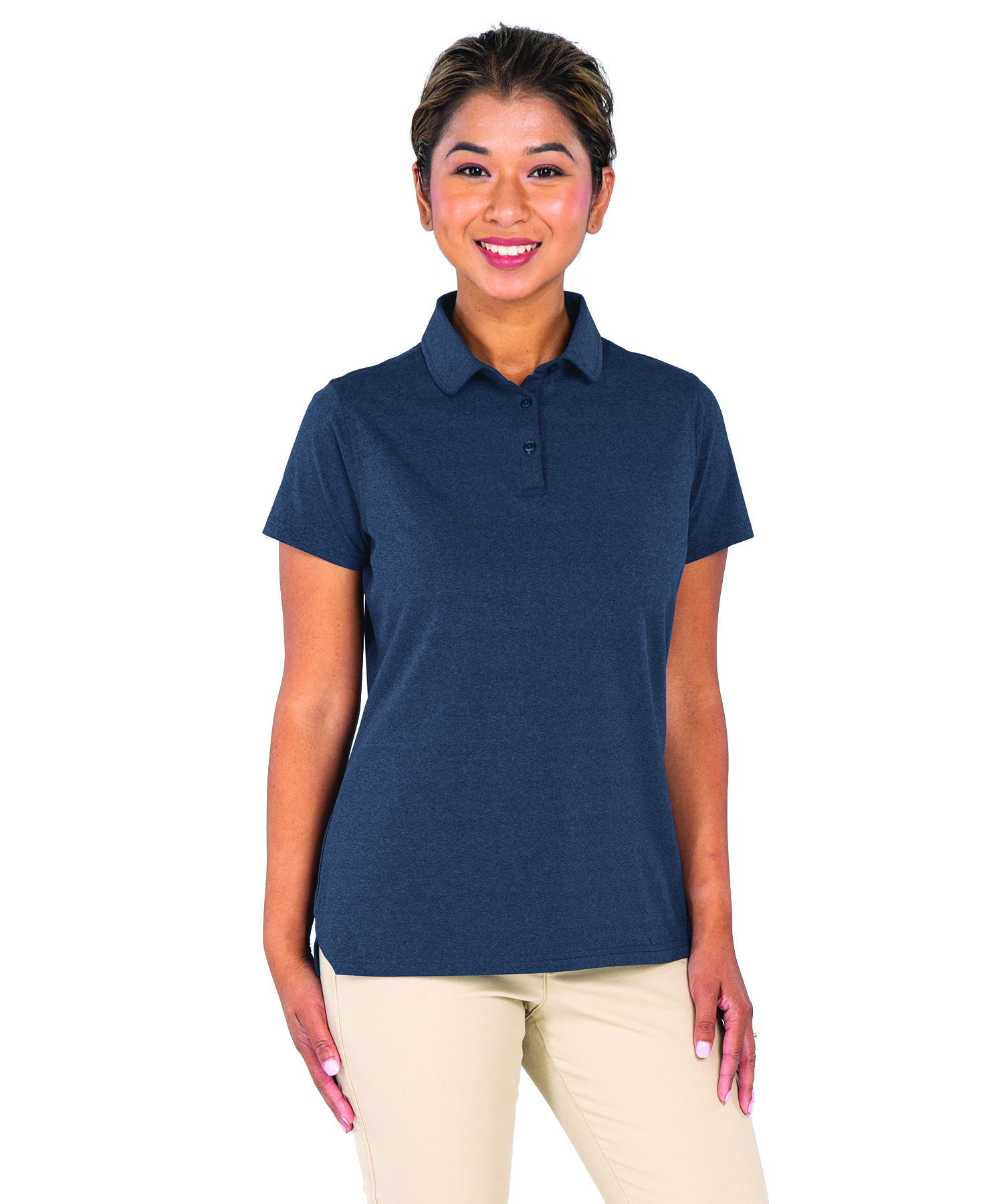 Women's Heathered Eco-Logic Stretch Polo 23