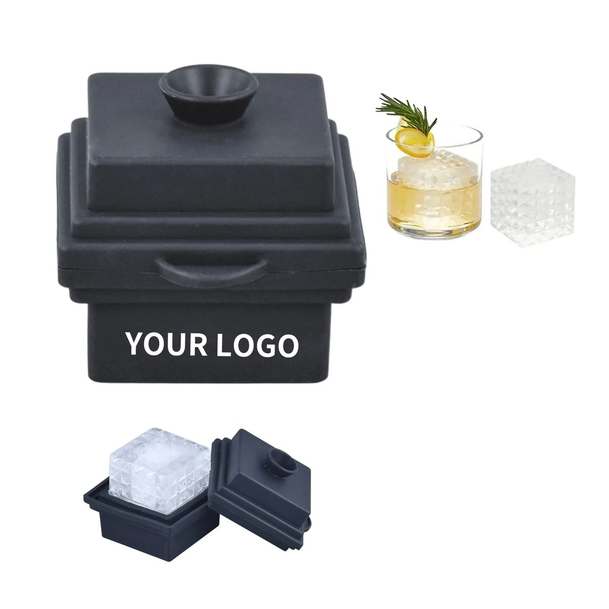 Twist and Push Ice Cube Maker with Funnel 3