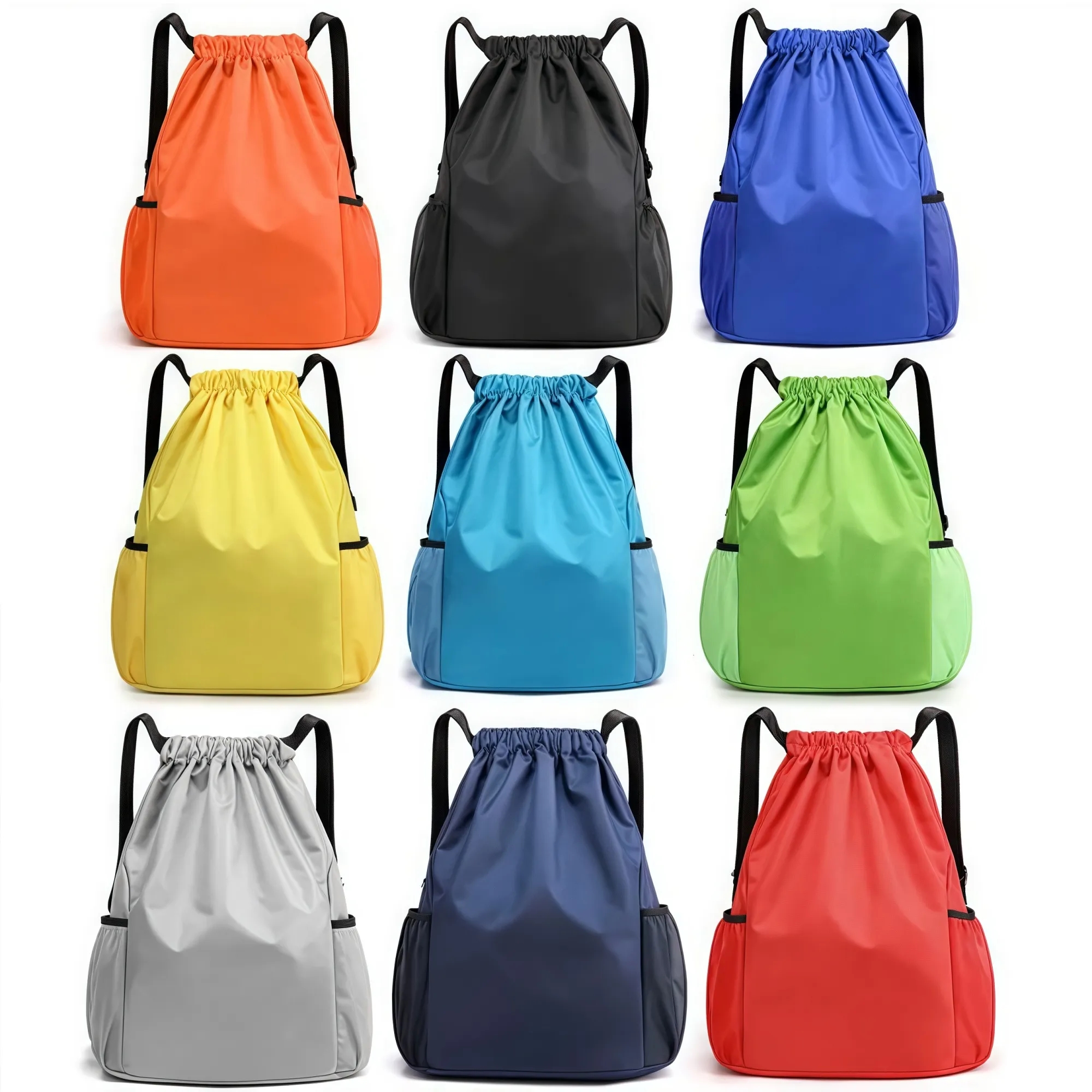 Lightweight Drawstring Backpack with Pockets 6