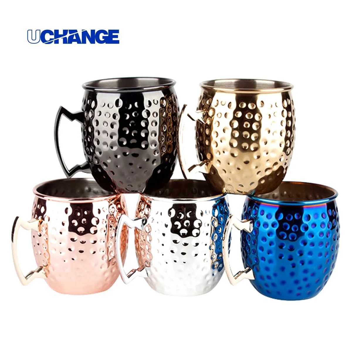 Stainless Steel Moscow Mule Mug with Plated Handle 2