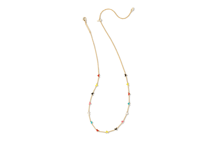 Kendra Scott Haven Heart Gold Strand Necklace in Multi Mix 1