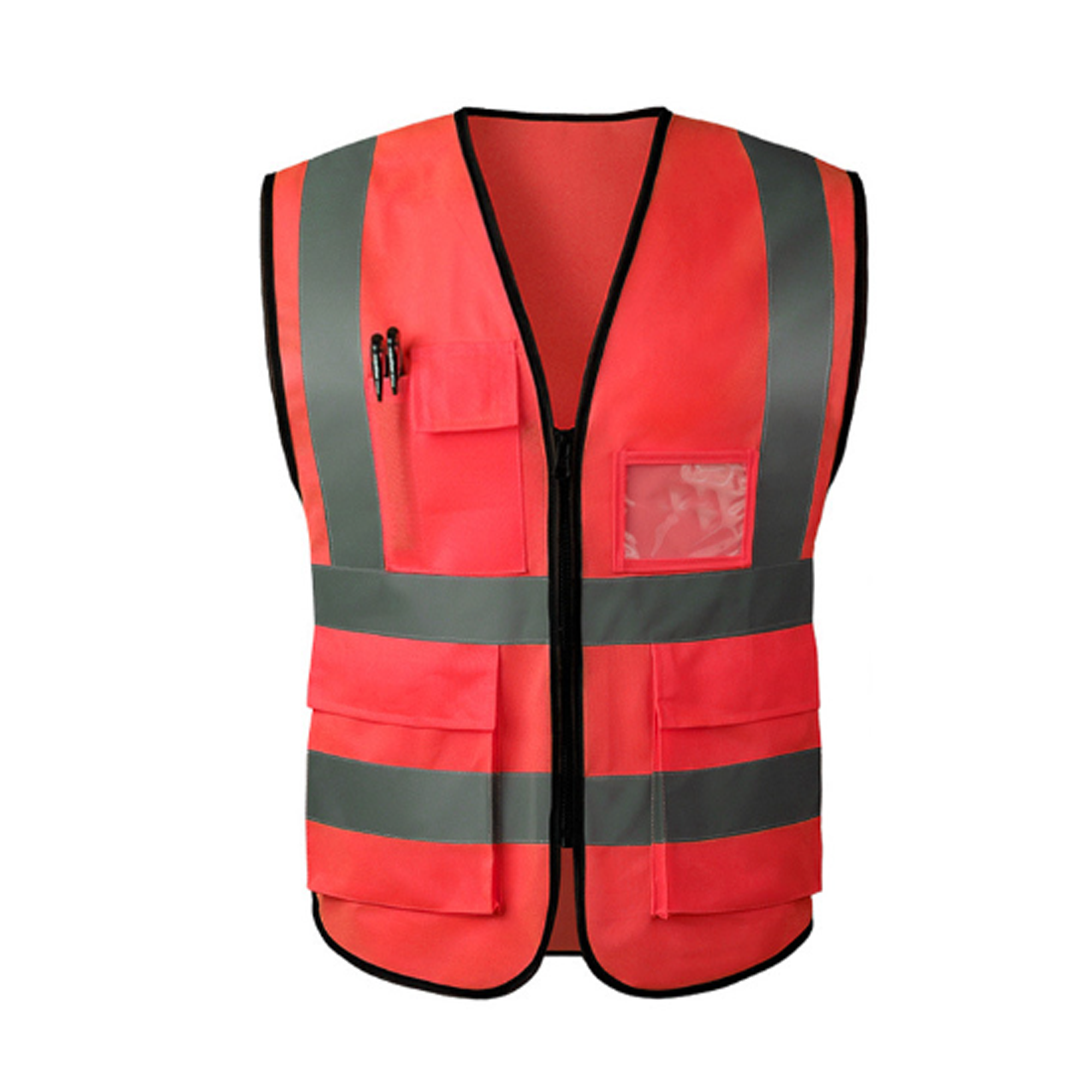 Multiple Pocket Reflective Safety Vest 2