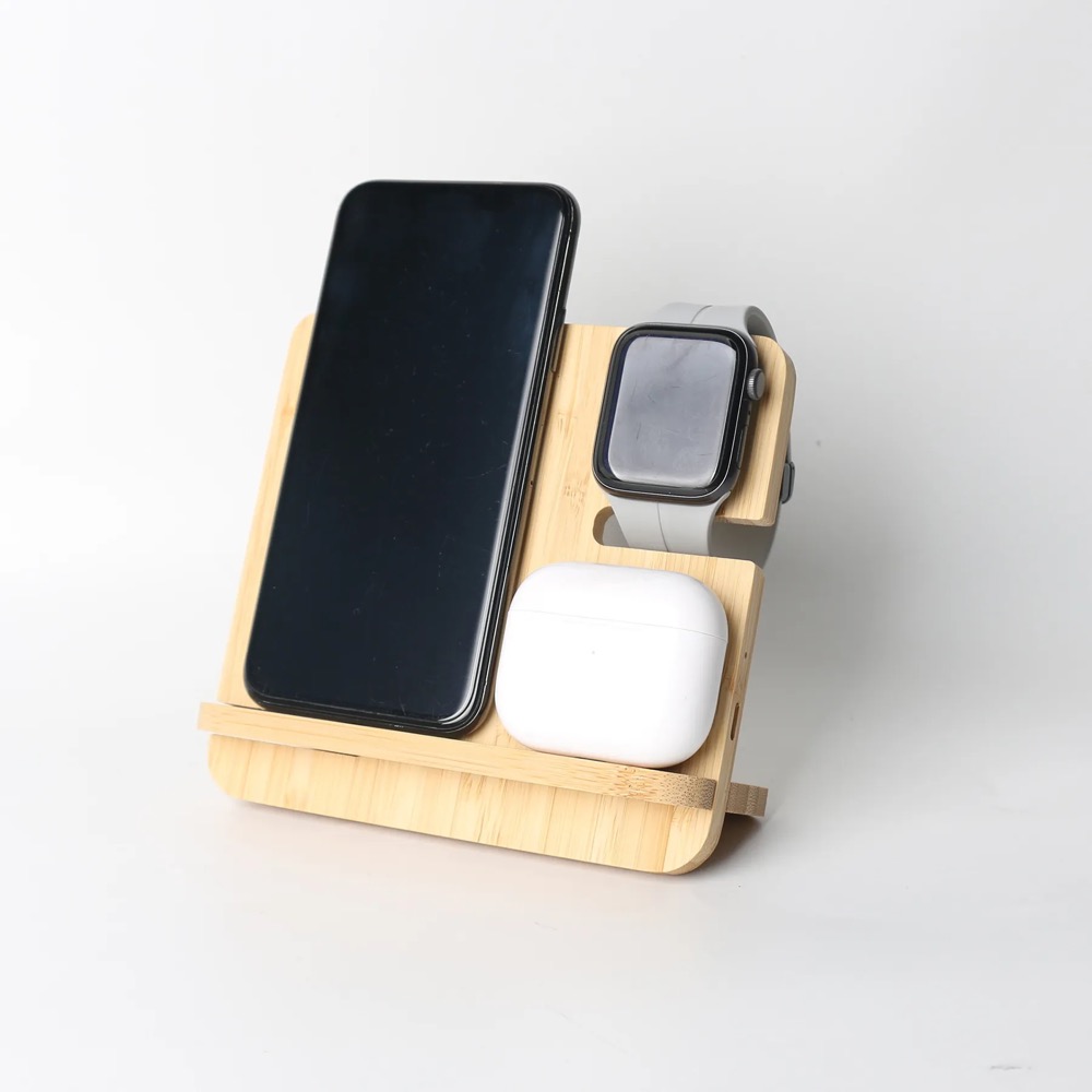 3-In-1 Bamboo Wireless Charger 2