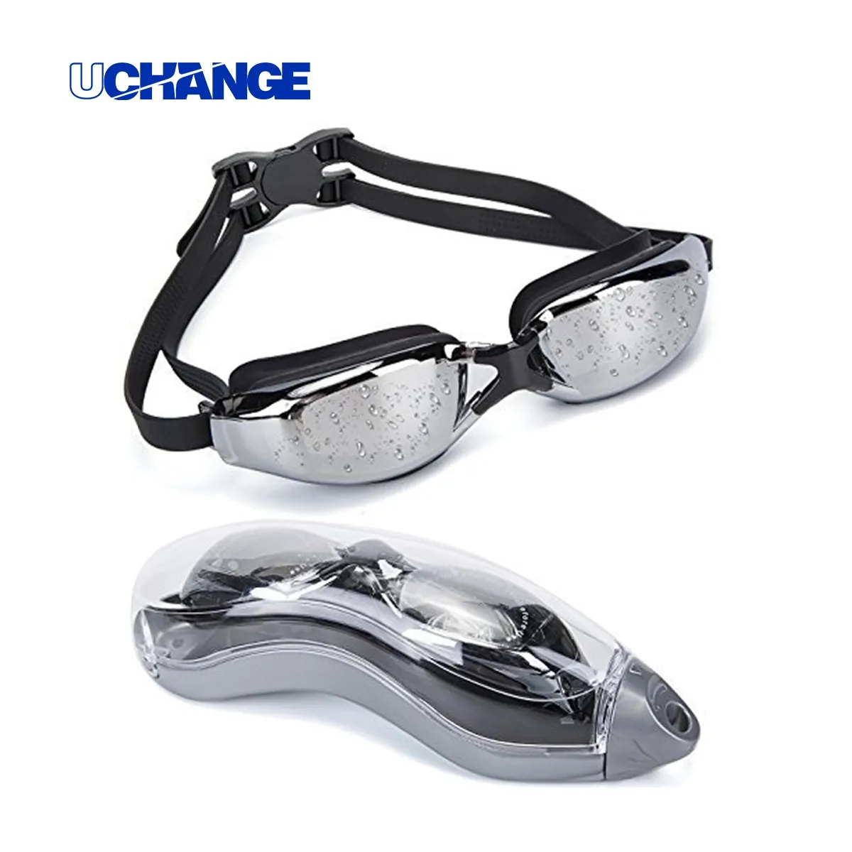 Anti-Fog UV Protection Swimming Goggles with Case 19