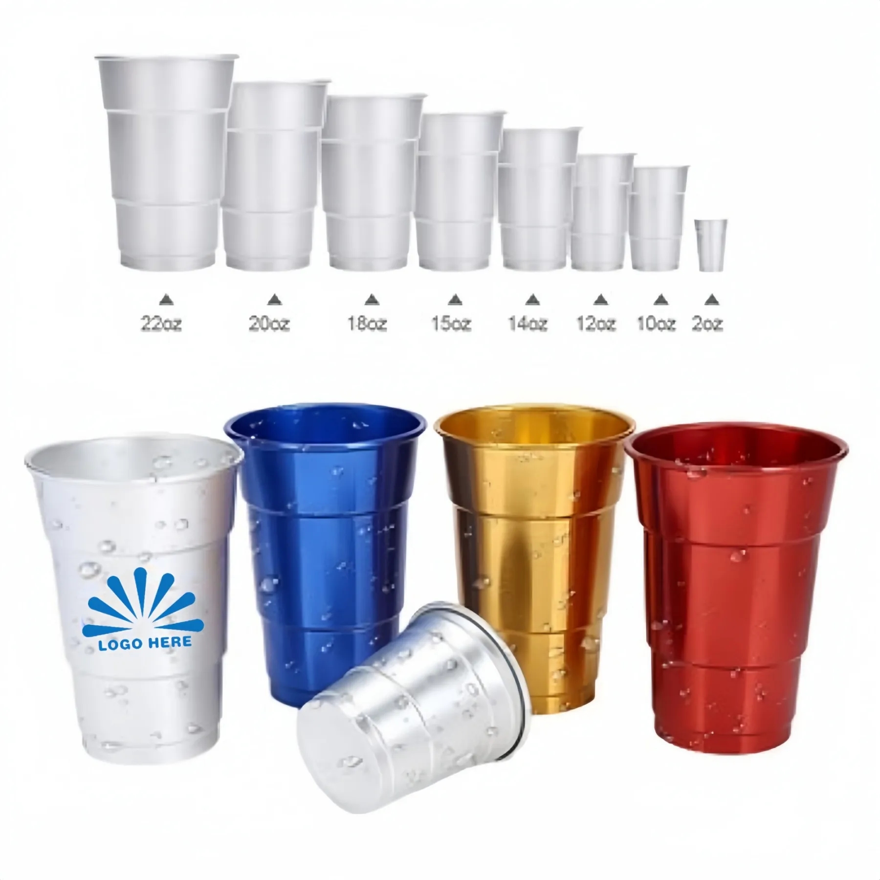 16oz Recyclable Aluminum Party Cup 2
