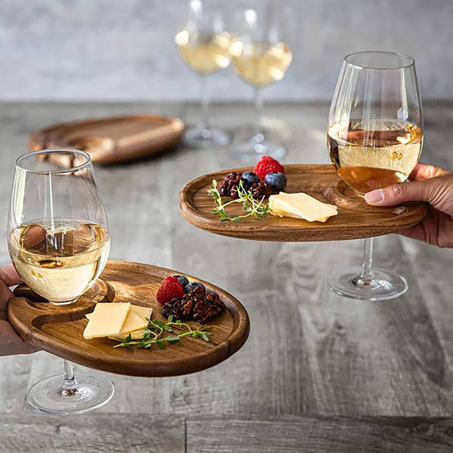 Cocktail Plate with Glass Holder 4