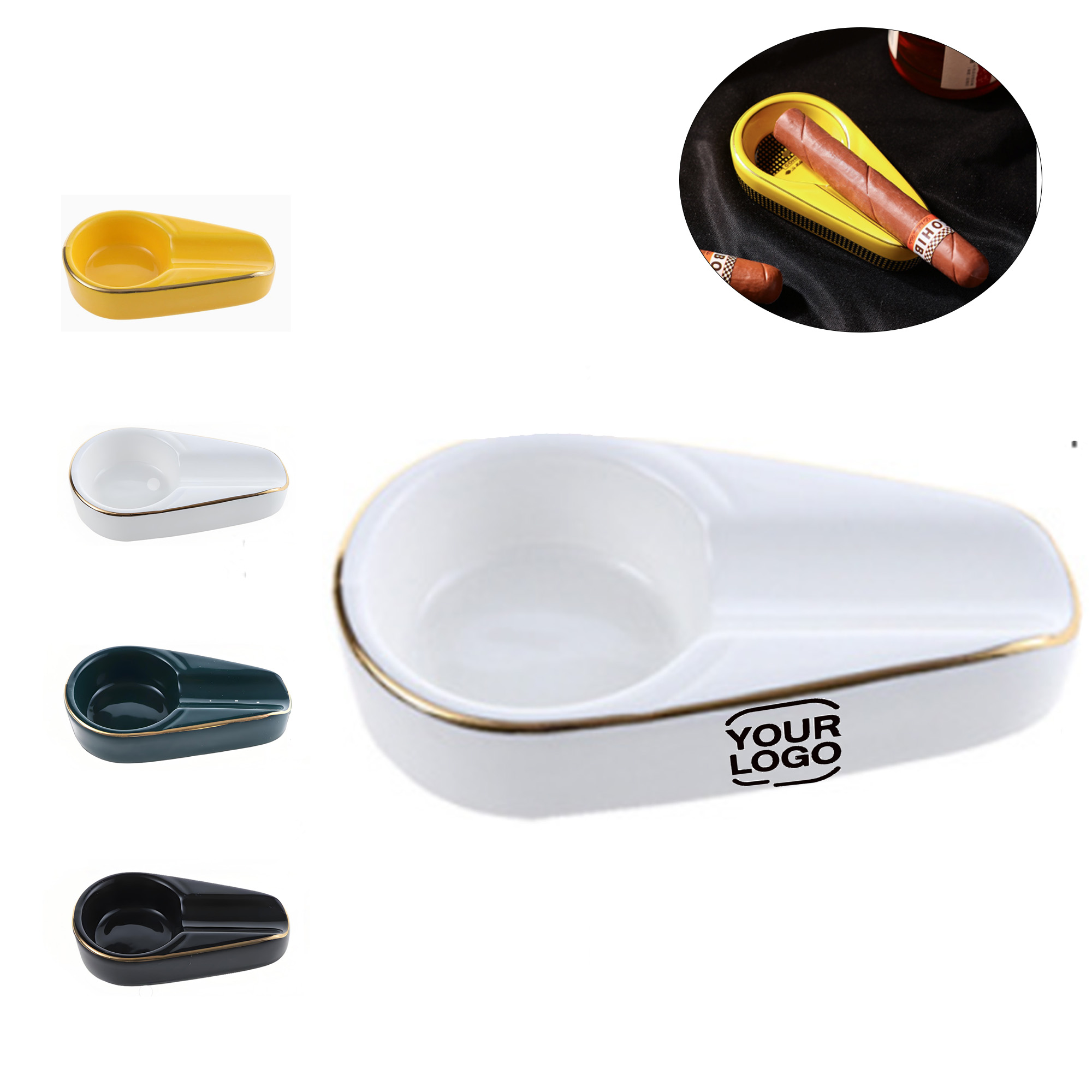 Ceramic Cigar Ashtray 2