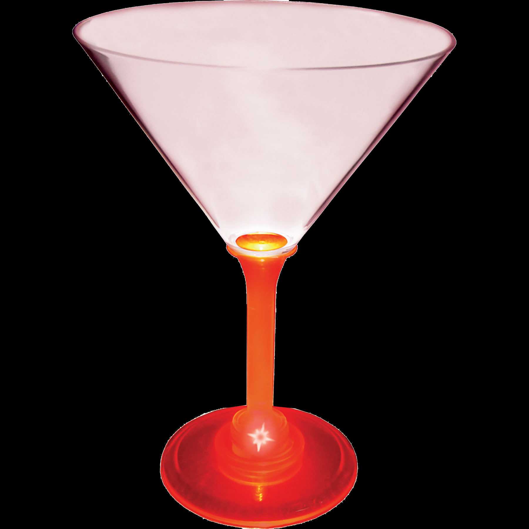 10oz Light Up Standard Stem Plastic Martini Glass