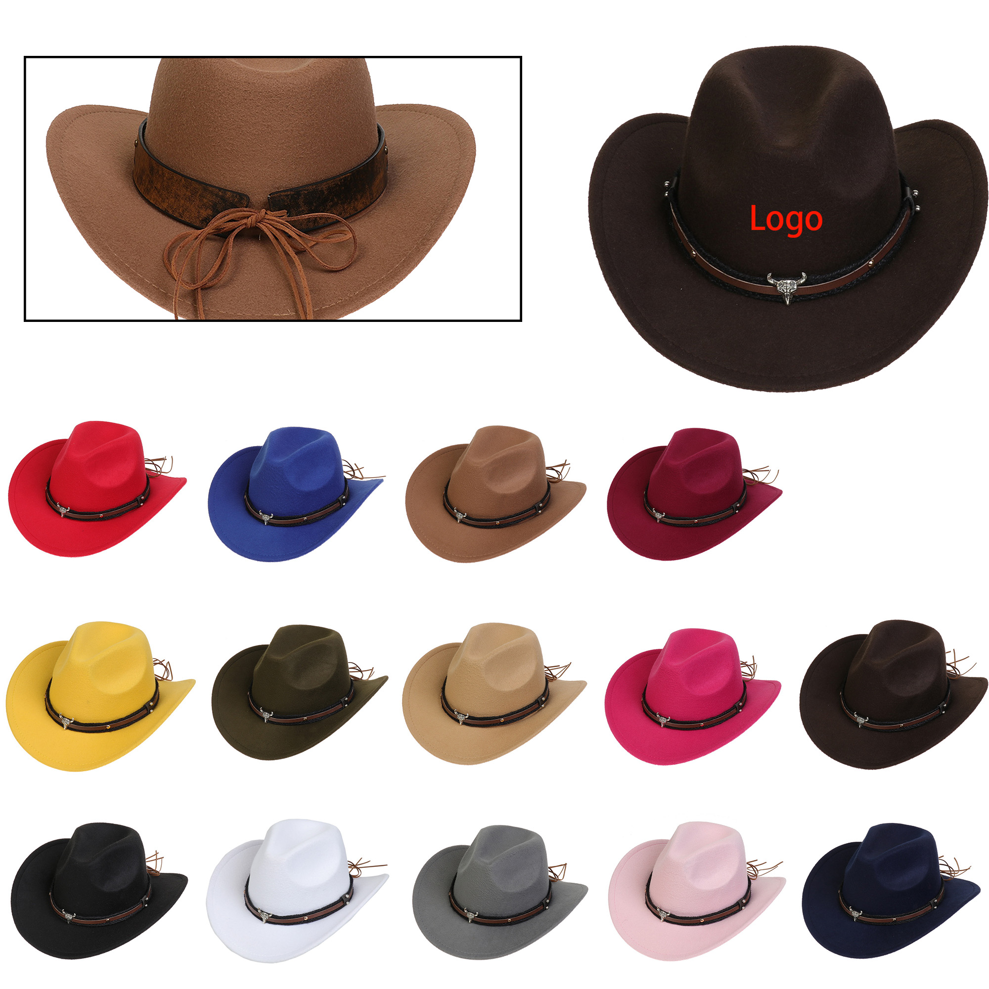 National Style Cowboy Hat With A Vintage Denim Cap Design 3